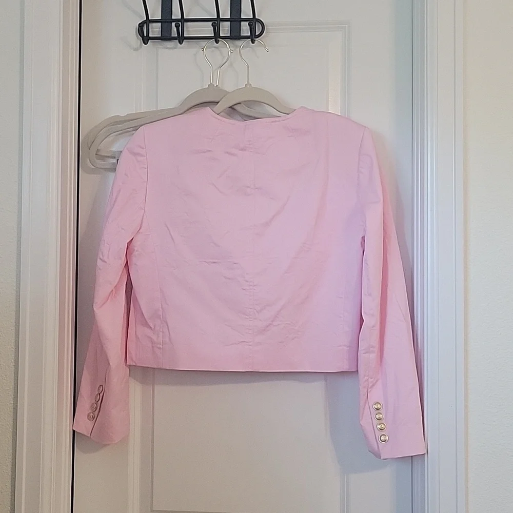 Louisa lady jacket in lightweight chino in cupcakes blush